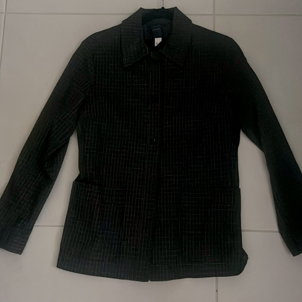Black and gray striped jacket